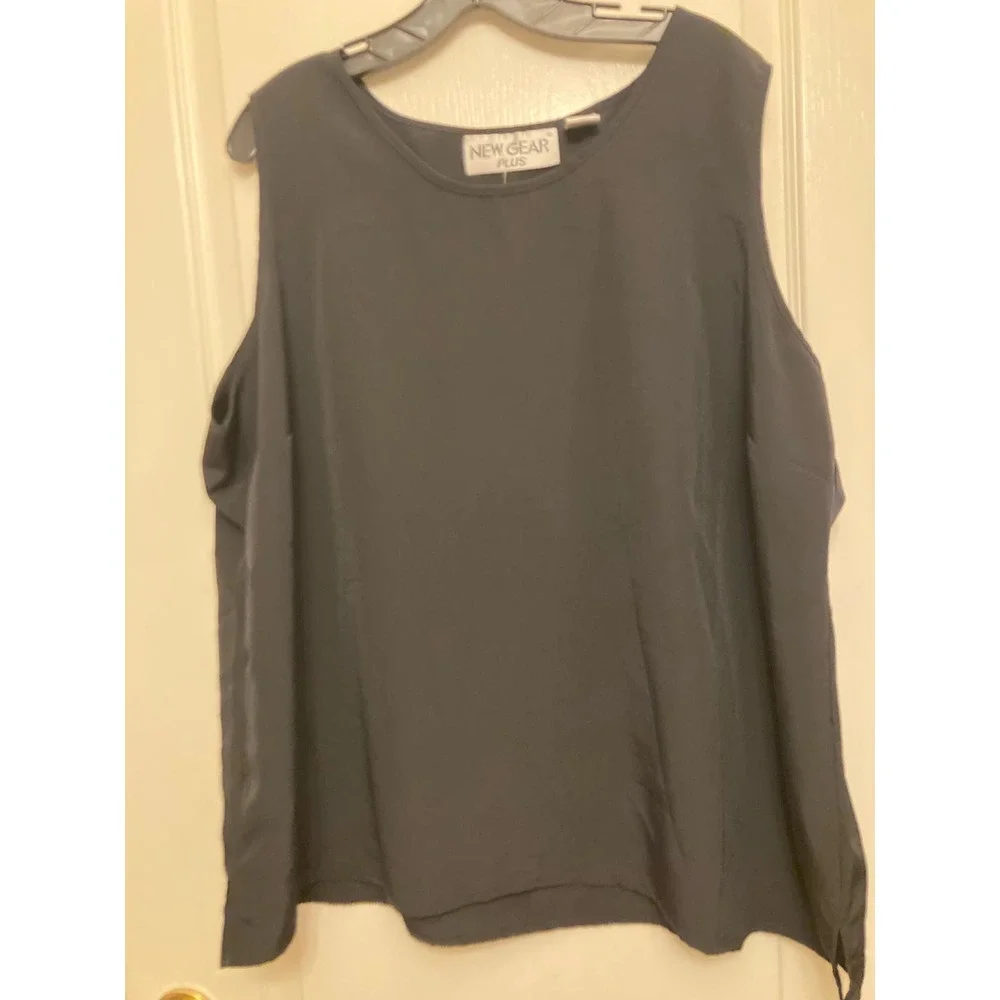 New Gear Plus Women’s Sleeveless Blouse 3X Gray